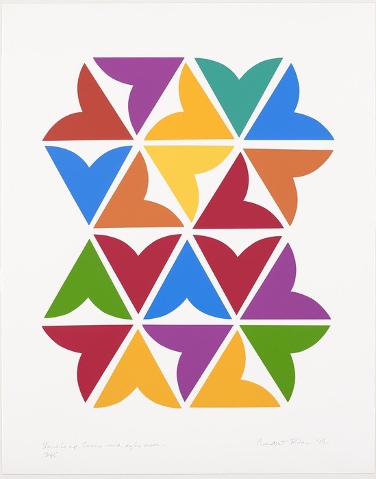 Bridget Riley, Standing Up, Turning Round, Lying Down, 2015