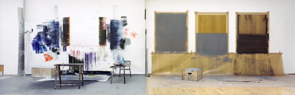 Callum Innes studio, photo by Gautier Deblonde