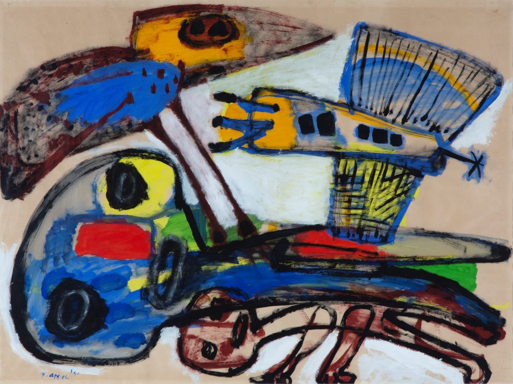 Karel Appel, Moeder, kind en grote vogel, 1951