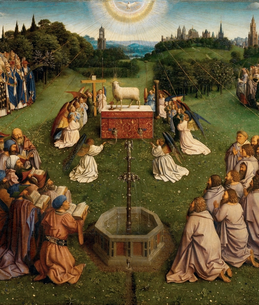 Jan van Eyck, Lam Gods (detail)