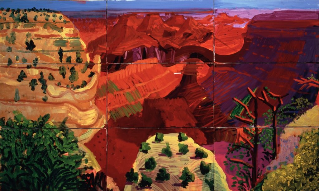 9 Canvas Study of the Grand Canyon (1998) | Photo Richard Schmidt © David Hockney