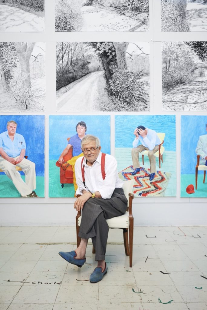 Hockney in his studio in ‘sexy, sunny and spacey’ Los Angeles, 1967 | Photo Tony Evans/Getty Images