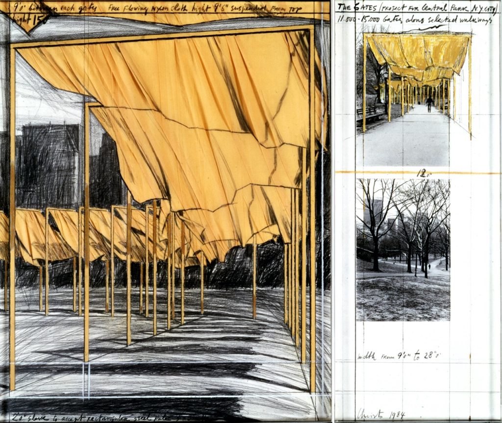 Christo, The Gates, Project for Central Park, New York City (1980)