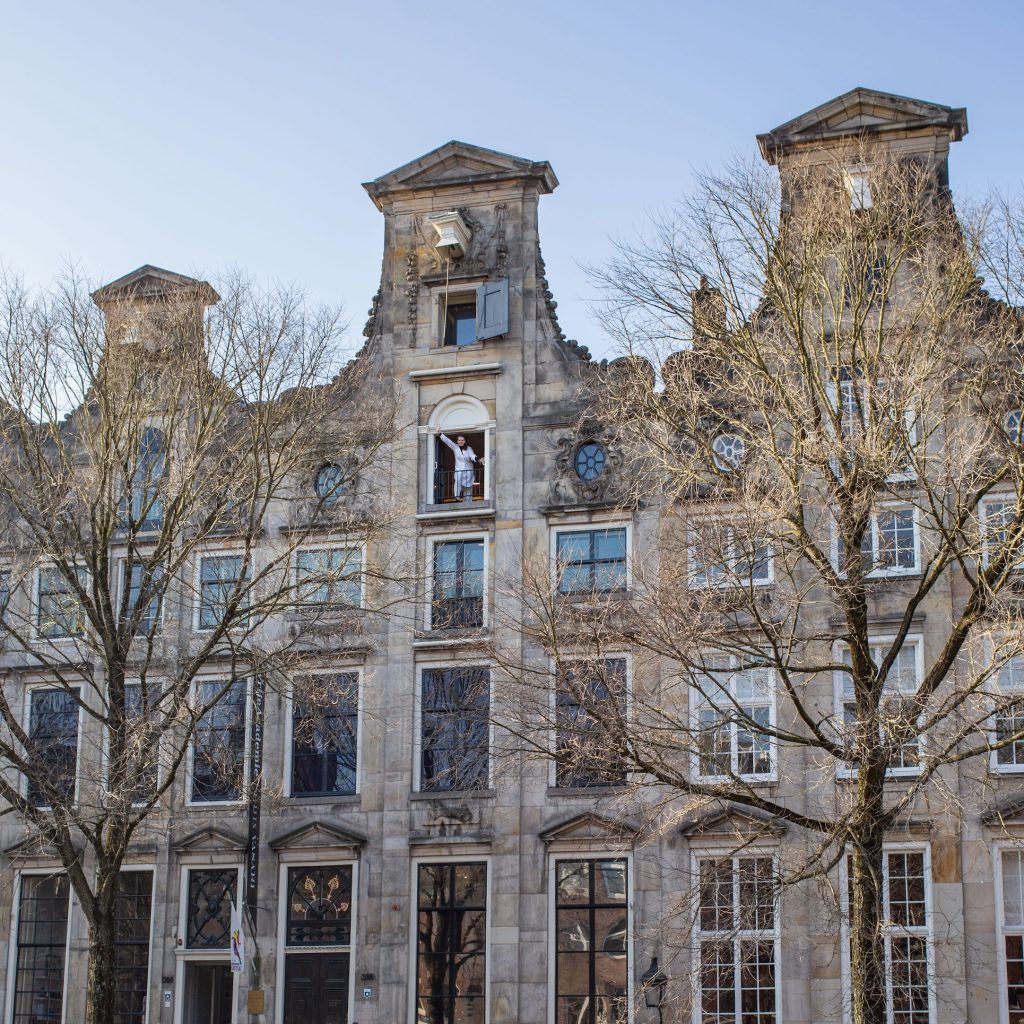 Nicole Ex from the window of Herengracht 368 where See All This's editorial office has been based since January