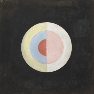 Hilma af Klint, De zwaan, serie SUW/UW, groep IX: deel I, nr. 16, 1915, olieverf op doek, 154,5 × 154,5 cm