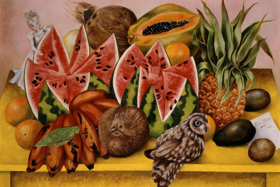 Frida Kahlo, The bride who becomes frightened when she sees life opened, 1943