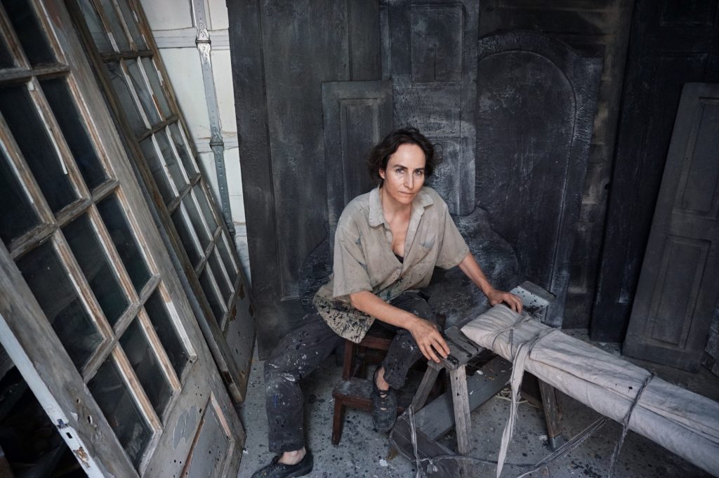 Iris Häussler in her studio, 2016