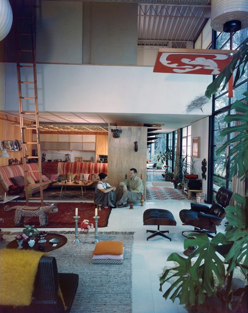 Ray & Charles Eames in their home | Julius Shulman photography archive, 1936-1997