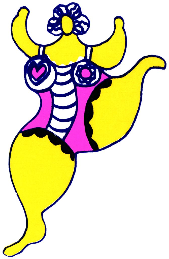 Niki de Saint Phalle, sticker Yellow Nana