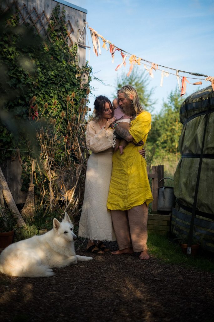 Nina, Elaia, Sven and their dog Bowie, the Netherlands, summer 2024