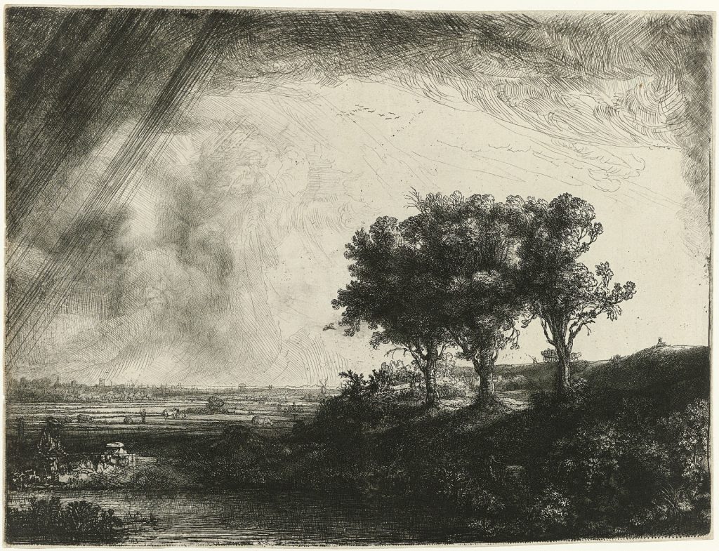 Rembrandt, De drie bomen, 1643