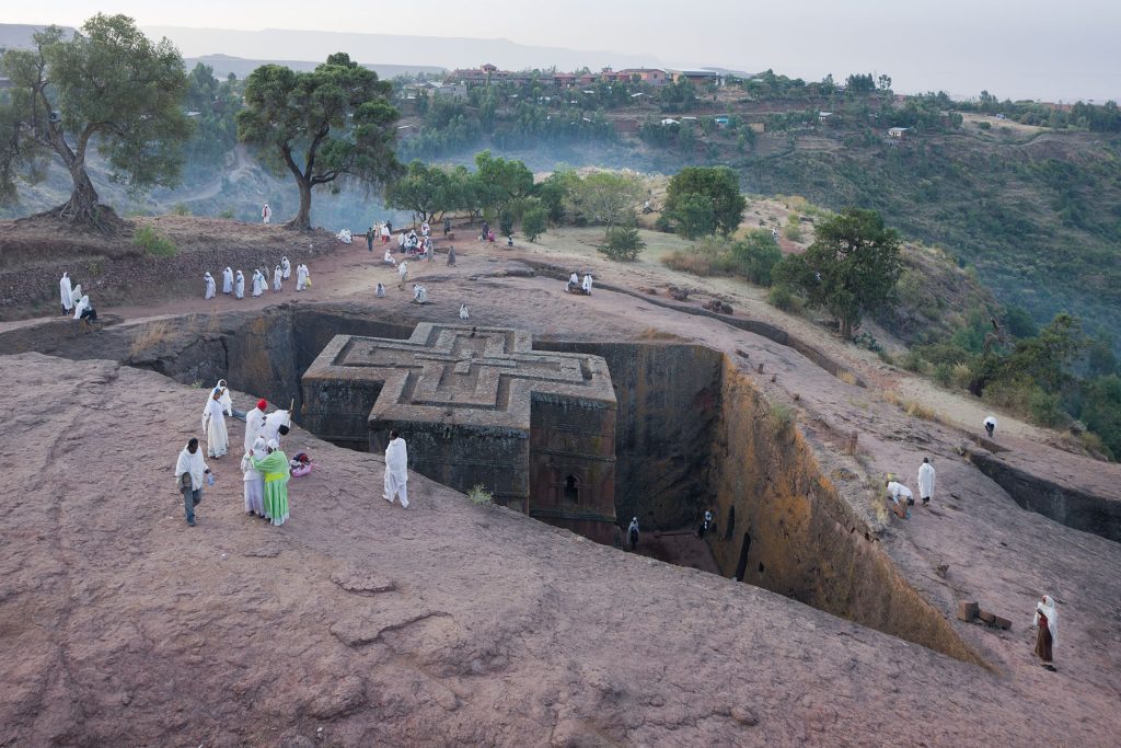 Rock-hewn church of Saint George, Lalibela, Ethiopia, 2021