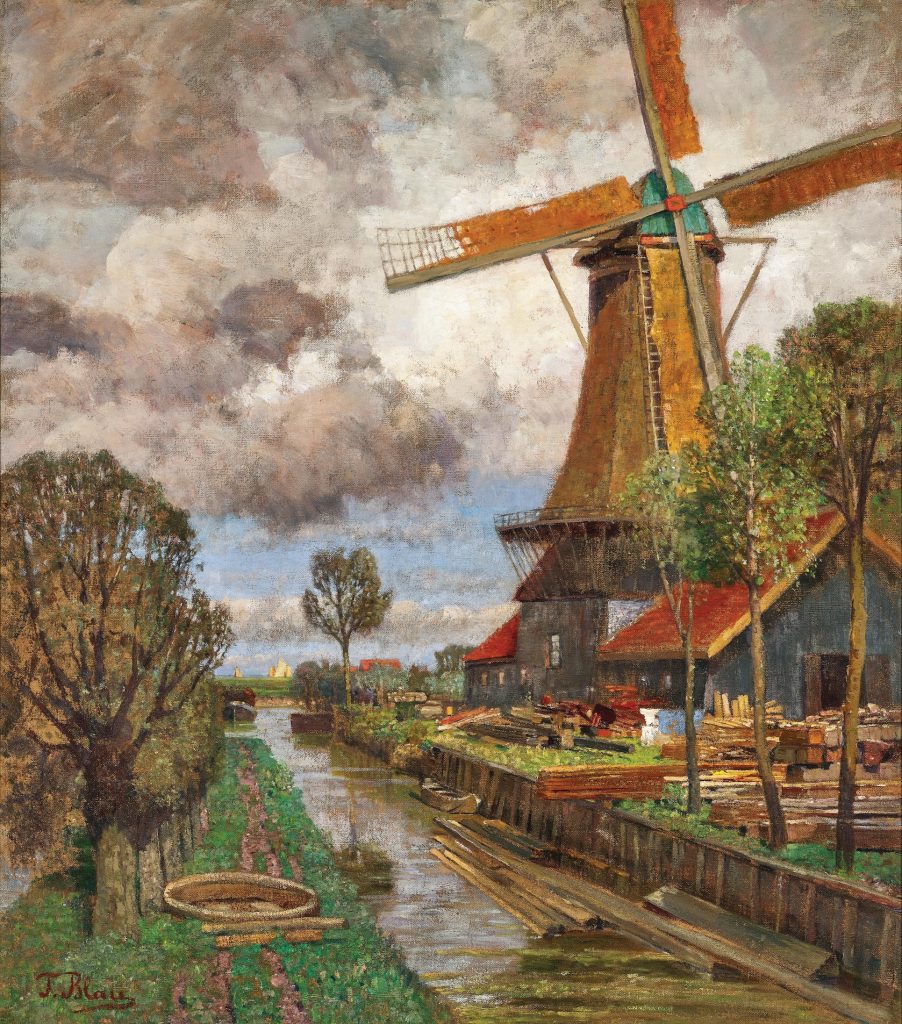 Tina Blauw, Aan de Noordendijk. Dordrecht (Molen de Nagtegaal)