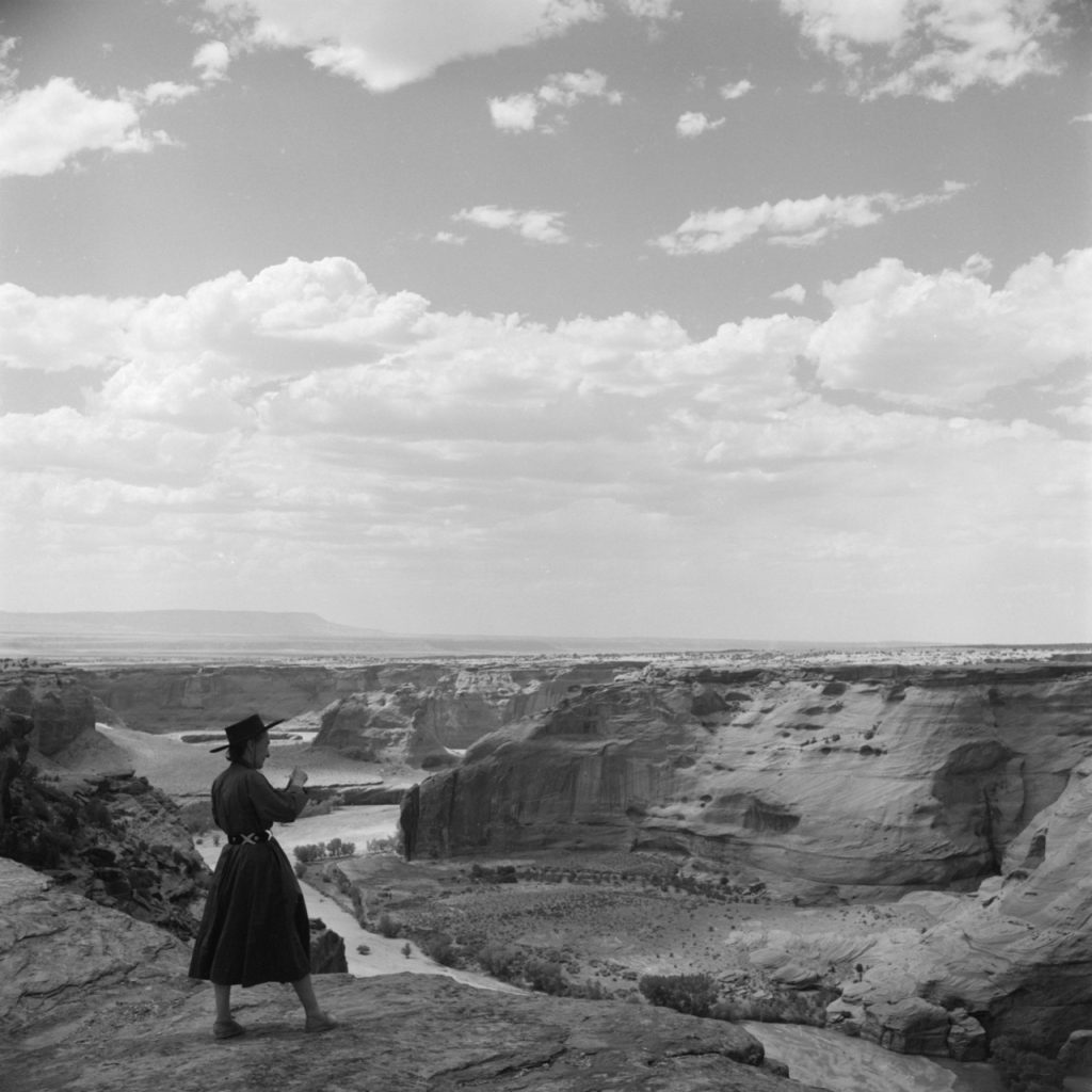 O’Keeffe in Canyon de Chelly, 1957
