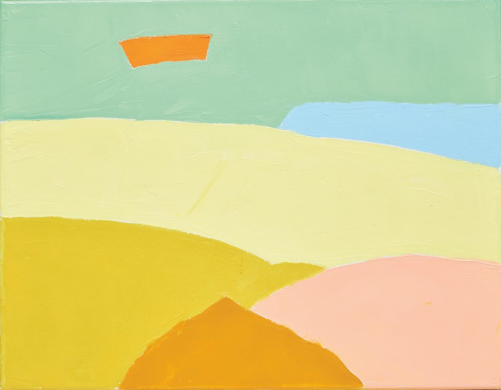 Etel Adnan, California #19, 2013, oil on canvas