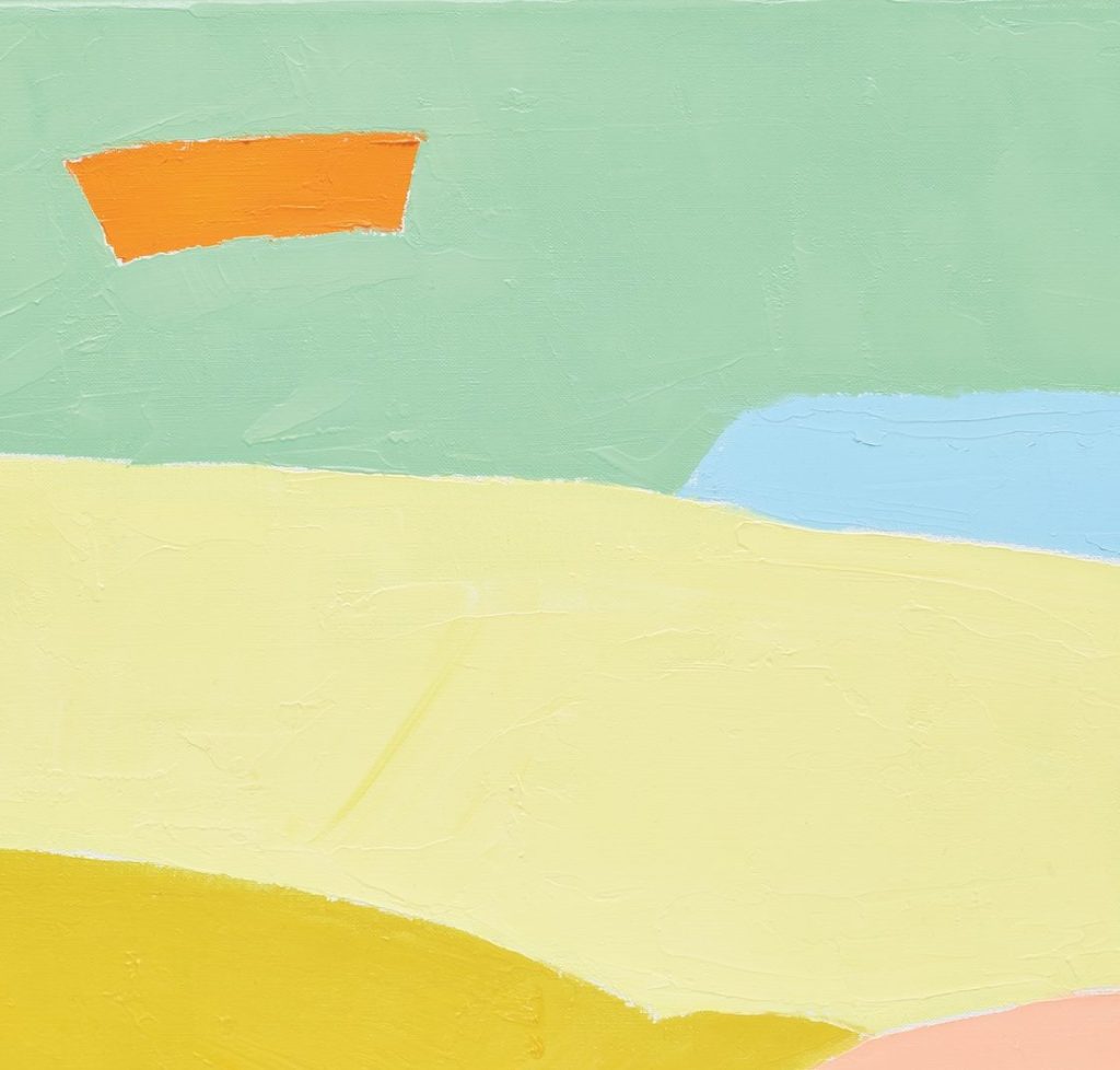 Etel Adnan, California #19, 2013, oil on canvas