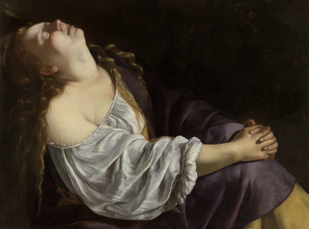 Artemisia Gentileschi, Mary Magdalene in Ecstasy, c. 1623-1625, oil on canvas, 81 x 105 cm, private collection