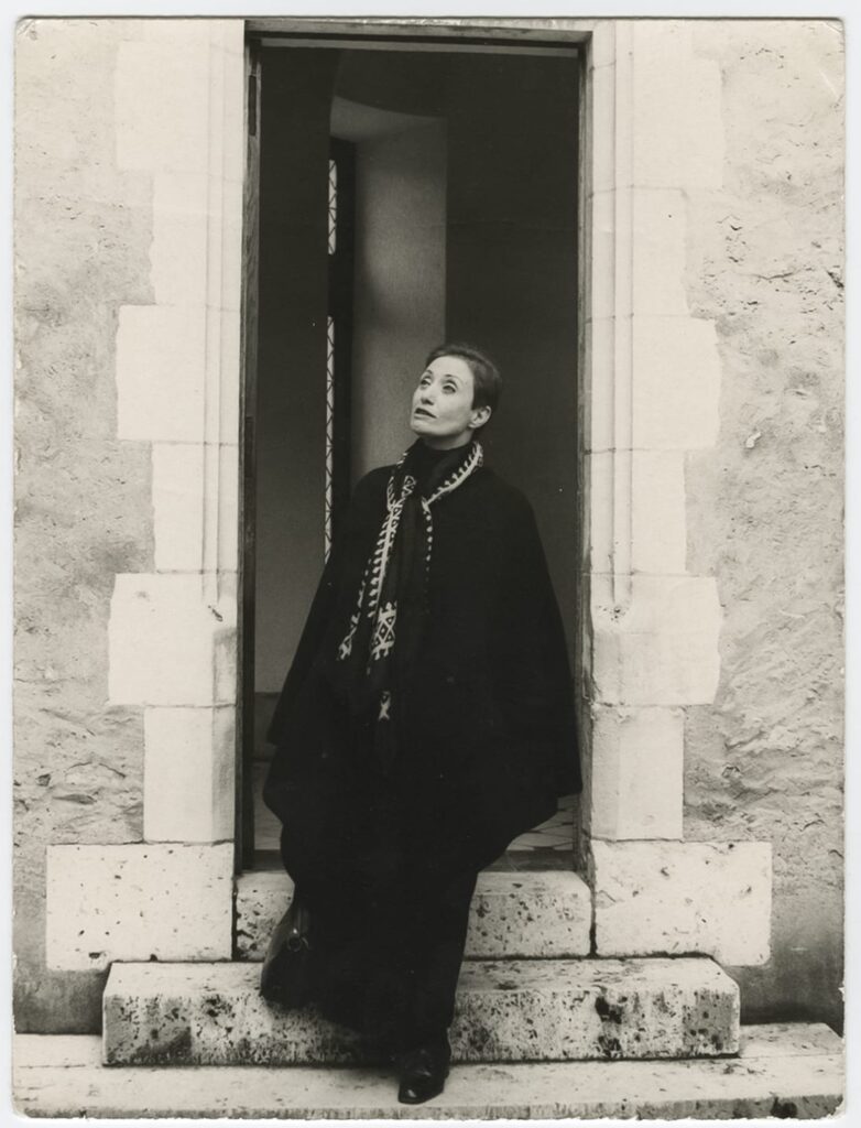 Huguette Caland in France in the 1970s | photo by Mustafa Ariss