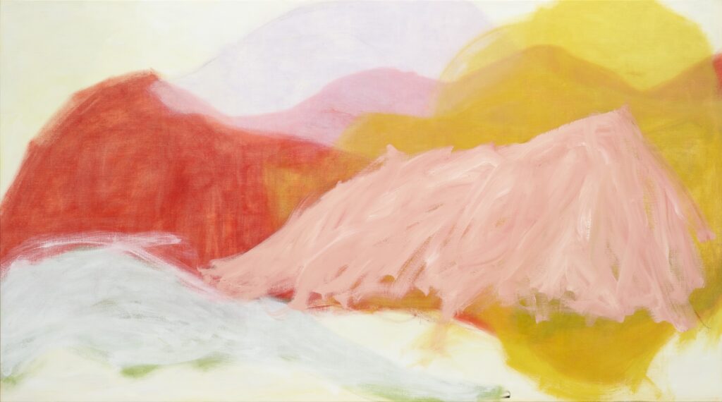 Jongsuk Yoon, Kumgangsan, 2021, oil on canvas, 195 × 350 cm | courtesy the artist and Galerie nächst St. Stephan Rosemarie Schwarzwälder, photo: Achim Kukulies