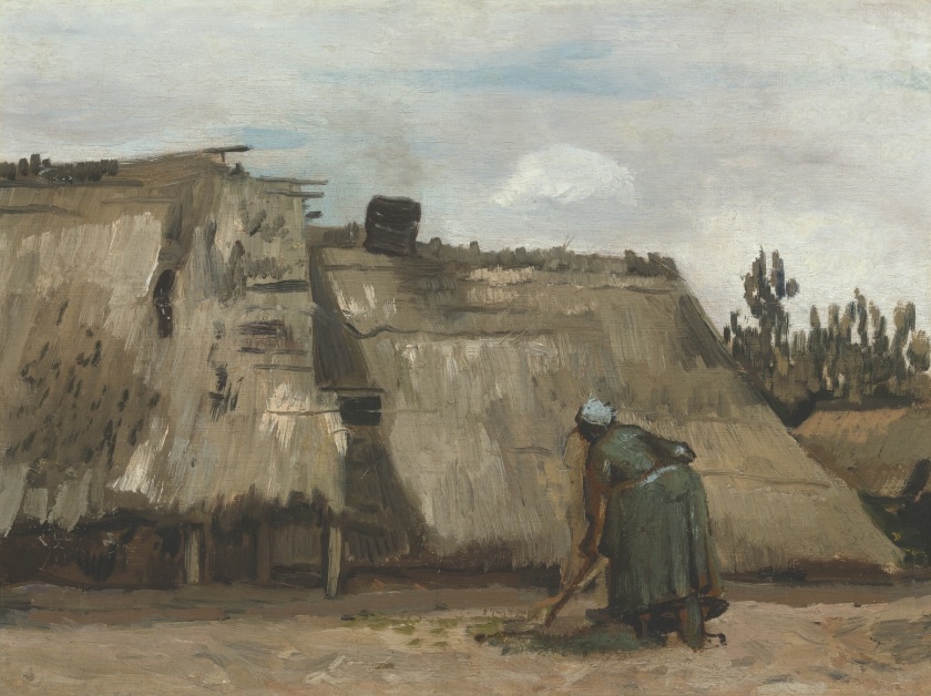 Vincent van Gogh, A Peasant Woman Digging in Front of Her Cottage, ca. 1885, The Art Institute of Chicago