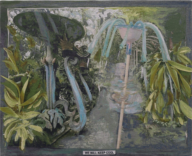 Laure Prouvost, We will keep cool (Las Pozas), 2024, wandtapijt, 210x254 cm © Laure Prouvost | courtesy Lisson Gallery
