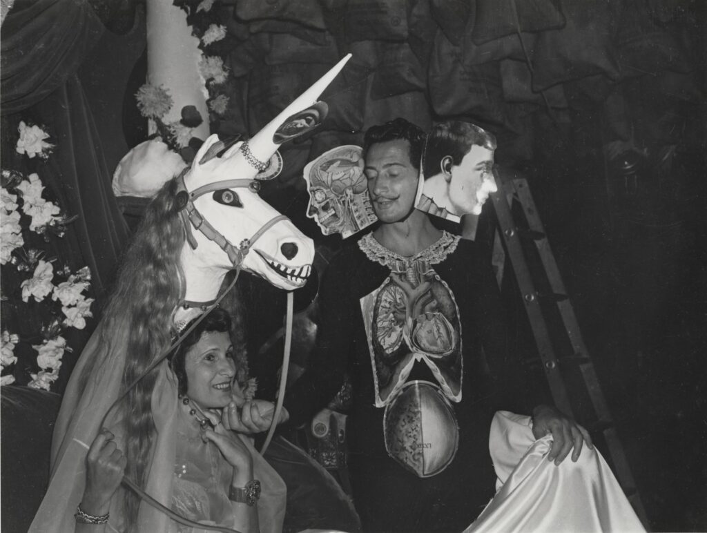 Salvador Dalí and Gala’s fundraiser party A Surrealist Night in a Surrealist Forest, 1941, Monterey