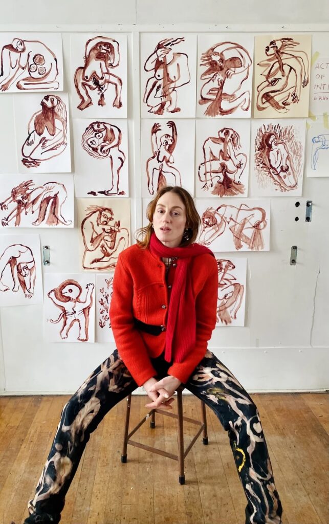 Eva Bartels in her studio in Amsterdam, February 2026 The Netherlands.