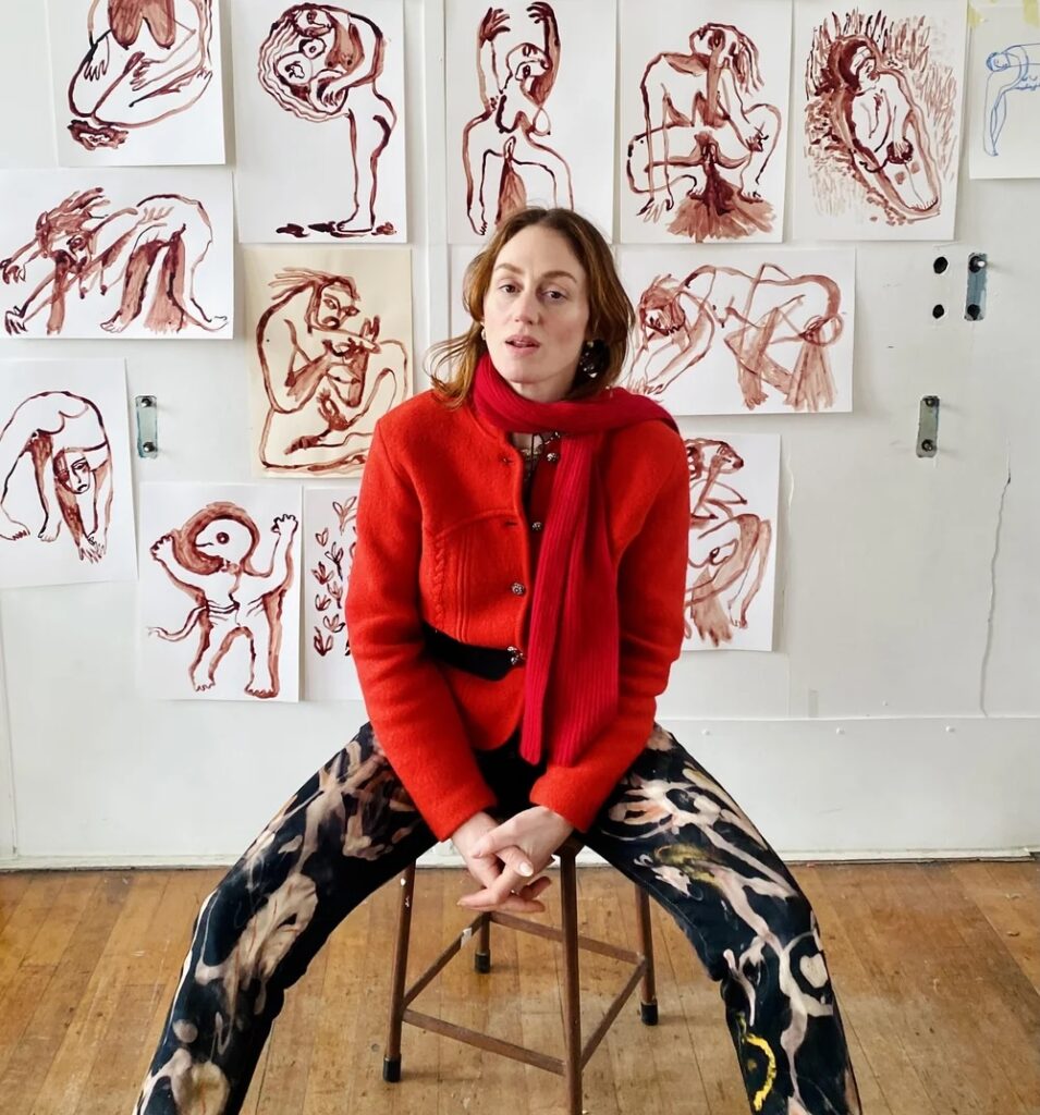 Eva Bartels in her studio in Amsterdam, February 2026 The Netherlands.