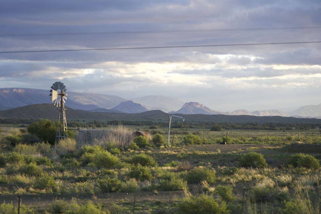 Het landschap op de route naar Prince Albert, 21 april 2026