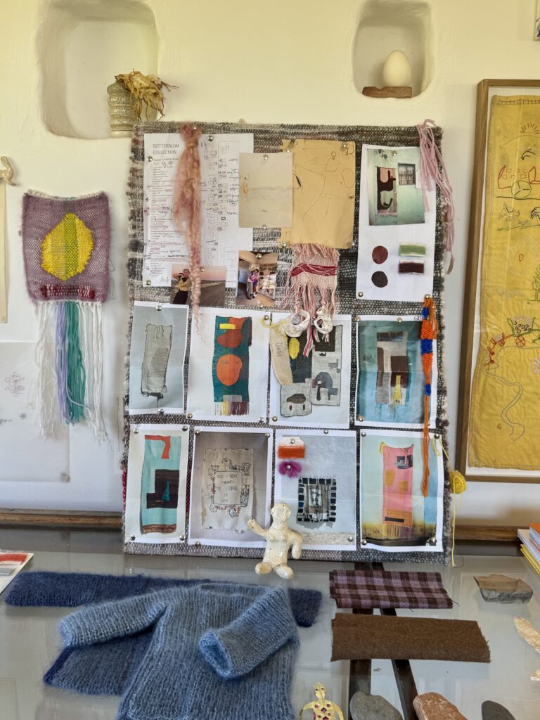 Moodboard in het atelier van Frances van Hasselt