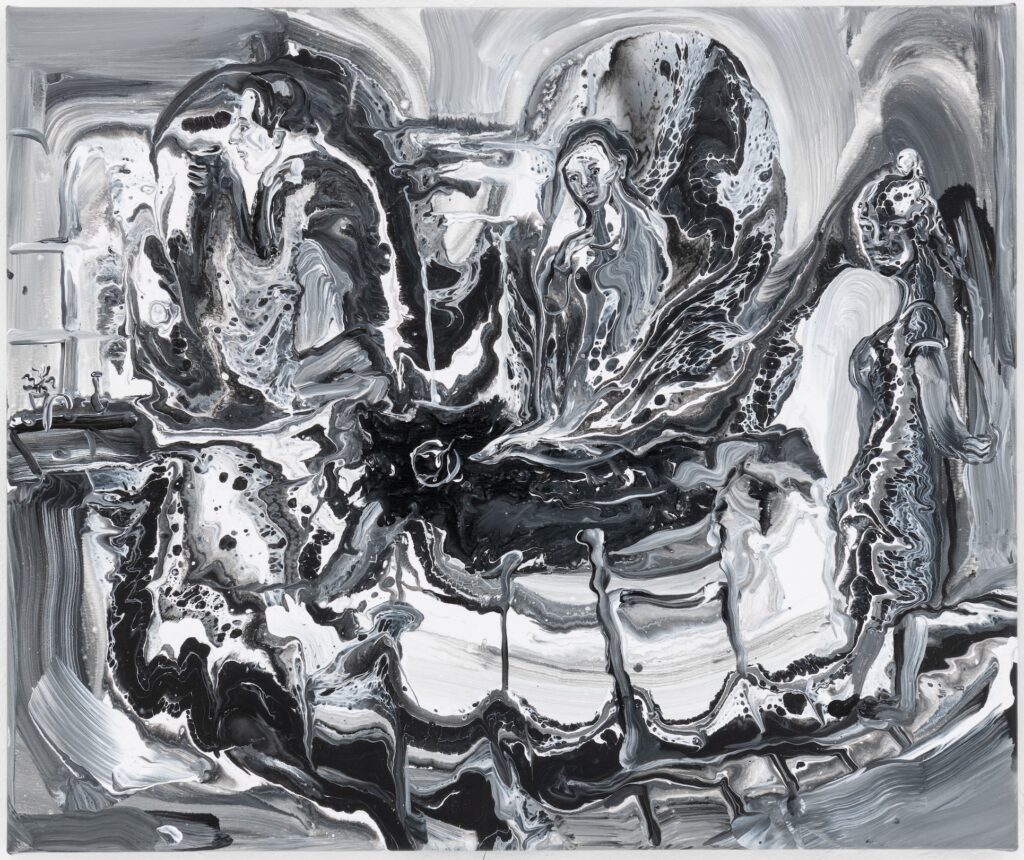 Hend Samir (Caïro 1986), All Mono, 2021, Acrylverf op doek, 45 x 55 cm, Particuliere collectie, Barneveld, Foto: Sander van Wettum.jpg