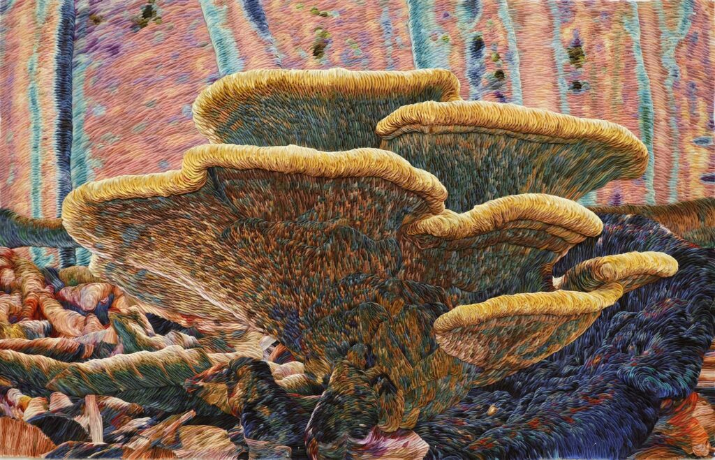 Martin Fenne, Portrait #5, 2021, textiel, 110x70cm, collectie kunstenaar