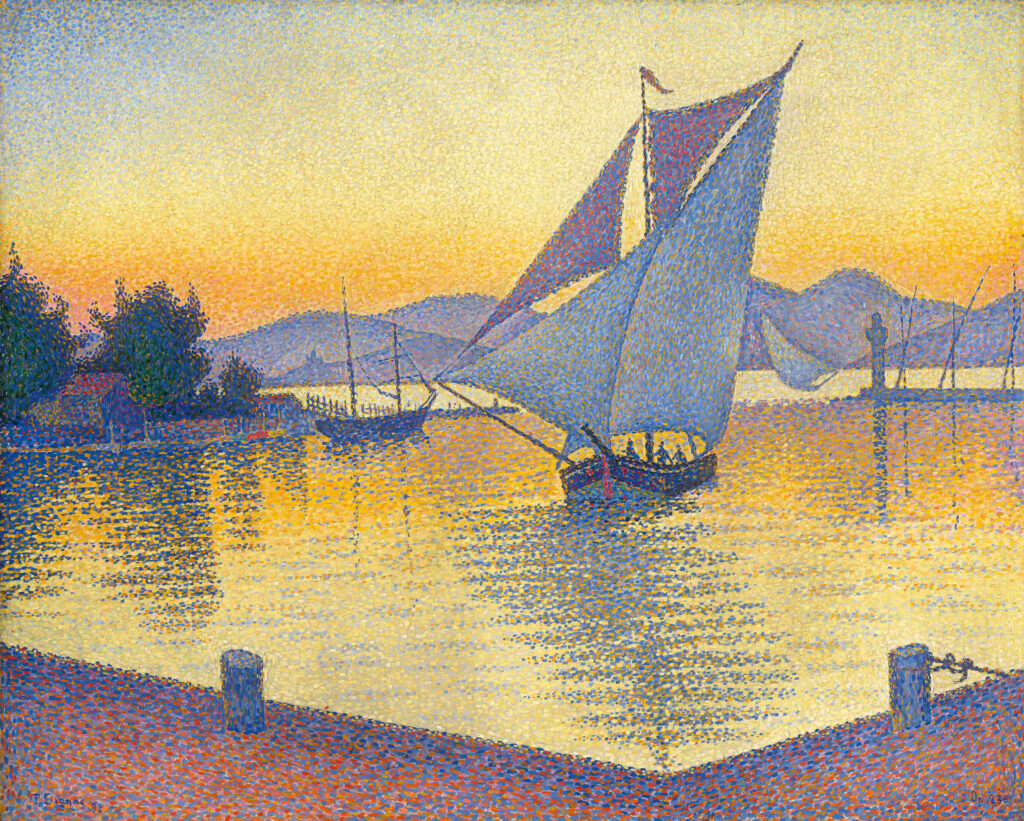 Paul Signac, {{Le Port au soleil couchant, Opus 236 (Saint-Tropez)}}, 1892, olieverf op doek, 65 x 81,3 cm, Hasso Plattner Foundation, Potsdam
