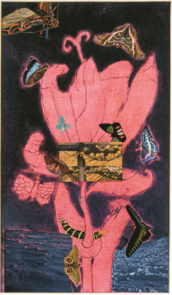 Yayoi Kusama, Zelfportret, 1972 Collage, pastel en balpen op papier