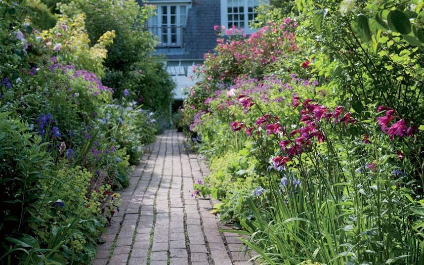 De tuin van Victoria Woolf.
