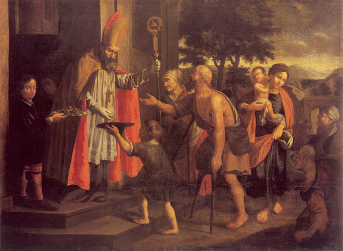 Saint Nicholas Gives Alms, Jan Jiří Heinsch, 1685, Roudnice Gallery of Modern Art