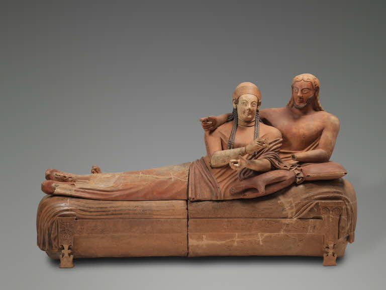 De sacrofaag van de echtgenoten, maker onbekend, zesde eeuw voor Christus, Nationaal Etruskisch museum van Villa Giulia, Rome.